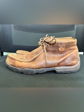 Twisted X The Original Chukka Driving Mocs Men 9 Bomber Leather Lace Up